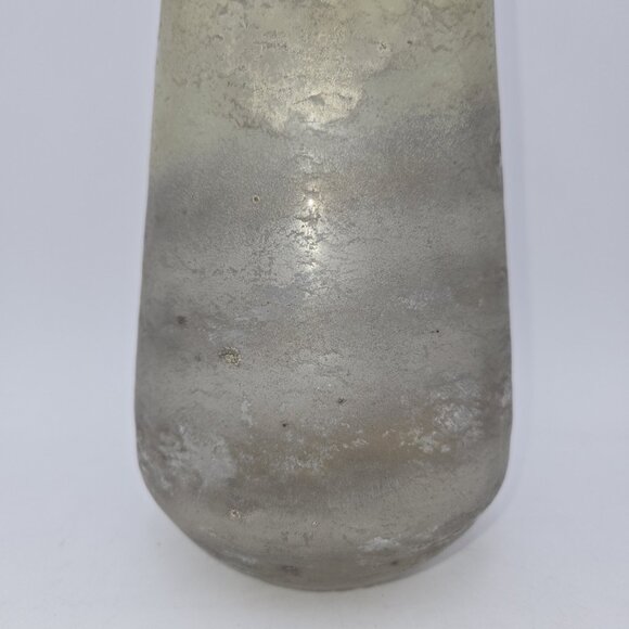 Modern Fosted Art Glass Vase Hand Blown Gold Minimalist Scandinavian Style 10 " - Picture 6 of 10